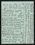 [Punk Flyer]: T.S.O.L. and Dead Kennedys at the Barn