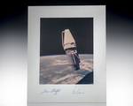 Tom Stafford and Gene Cernan Signed Augmented Target Docking Adapter Photograph