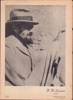 Portrait of D.H. Lawrence in 1929 and "Why Not Read Lawrence Too? " First Edition of the Broadside