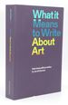 What It Means to Write About Art: Interviews With Art Critics