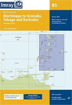 Imray Chart B5: Martinique to Tobago and Barbados Passage Chart - Imray