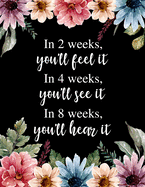 In 2 Weeks, You'll Feel It. In 4 Weeks, You'll See It. In 8 Weeks, You'll Hear It.: Fitness and Wellness Planner - Notebook for Weight Loss - Daily Food and Exercise Journal - Meal and Activity Tracker - Motivational Saying on Floral Cover Design