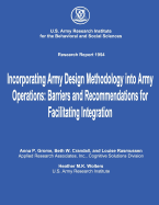 Incorporating Army Design Methodology into Army Operations: Barriers and Recommendations for Facilitating Integration