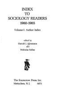 Index to Sociology Readers, 1960-1965,