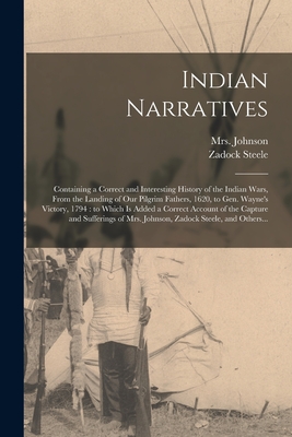 Indian Narratives [microform]: Containing a Correct and Interesting History of the Indian Wars, From the Landing of Our Pilgrim Fathers, 1620, to Gen. Wayne's Victory, 1794: to Which is Added a Correct Account of the Capture and Sufferings of Mrs.... - Johnson, (Susannah Willard) 173, Mrs. (Creator), and Steele, Zadock 1758-1845