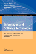 Information and Software Technologies: 18th International Conference, Icist 2012, Kaunas, Lithuania, September 13-14, 2012. Proceedings