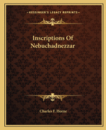 Inscriptions Of Nebuchadnezzar