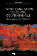 Institutionnalisation De L'Ethique Gouvernementale - Boisvert, Yves