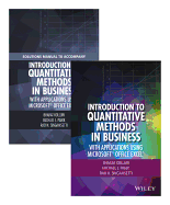 Introduction to Quantitative Methods in Business: With Applications Using Microsoft Office Excel