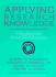 Applying Research Knowledge: a Workbook for Social Work Students (3rd Edition)