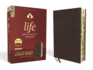 Niv, Life Application Study Bible, Third Edition, Large Print, Bonded Leather, Burgundy, Red Letter, Thumb Indexed