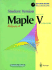 Maple V Release 4: Student Version