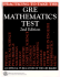 Practicing to Take the Gre Mathematics Test