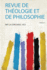 Revue De Thologie Et De Philosophie 1