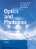 Optics and Photonics: an Introduction