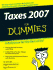 Taxes 2007 for Dummies (Taxes for Dummies)