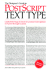 The Designer's Guide to Postscript Text Type