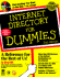Internet Directory for Dummies
