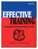 Effective Training: a Planning Guide for Law Enforcement Instructors and Trainers, 3rd