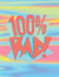 100% Rad: Retro Totally 80'S Rainbow College Ruled Notebook Journal Logbook for Girls Teens
