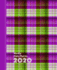 Purple Green Plaid Check Design: Diary Weekly Spreads January to December