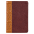 Kjv Holy Bible, Compact Large Print, Premium Full Grain Leather Red Letter Edition-Ribbon Marker, King James Version, Saddle Tan and Butterscotch (Kjv Compact Lp Editions)