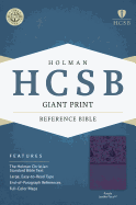 Hcsb Giant Print Reference Bible, Purple Leathertouch