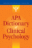 Apa Dictionary of Clinical Psychology (Apa Reference Books)