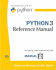 Python 3 Reference Manual: (Python Documentation Manual Part 2)