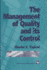 The Management of Quality and Its Control