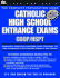 Catholic High School Entrance Exams, Coop/Hspt