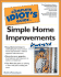 Simple Home Improvements-Complete Idiot's Guide
