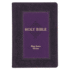 KJV Study Bible, Large Print King James Version Holy Bible, Thumb Tabs, Ribbons, Faux Leather Purple Two-Tone Debossed