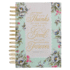 Journal Wirebound Cream/Mint Floral Give Thanks Ps. 107: 1