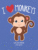 I Love Monkeys: School Notebook Animal Lover Girls Gift 8.5x11 Wide Ruled (Monkey Lovers)