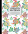 Composition Notebook: Colorful Abstract Sea Turtles on White Background-7.5" X 9.25" 110 Pages Wide Ruled