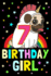 7 Birthday Girl: Notebook & Sketchbook Journal for 7 Year Old Girls, 100 Pages, 6x9 Unique B-Day Diary, Composition Book With Unicorn Pug Dog Rainbow Stars Cover (Birthday Gift)