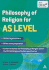 Philosophy of Religion for as Level