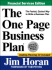 The One Page Business Plan, Financial Services Edition