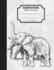 Composition Notebook Graph Ruled Paper 8.5 X 11" 200 Page 4x4 Grid Per Inch, Black White Draw Elephant: Large Composition Book Journal for School Student/Teacher/Office