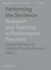 Performing the Sentence Research and Teaching in Performative Fine Arts