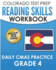 Colorado Test Prep Reading Skills Workbook Daily Cmas Practice Grade 4: Preparation for the Cmas English Language Arts Tests