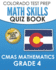 COLORADO TEST PREP Math Skills Quiz Book CMAS Mathematics Grade 4: Covers the 2020 Colorado Academic Standards