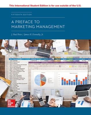 ISE A Preface to Marketing Management - Peter, J. Paul, and Donnelly, James