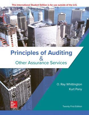 ISE Principles of Auditing & Other Assurance Services - Whittington, Ray, and Pany, Kurt