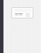 Isometric Notebook: Professional Dark Blue Design Graph Paper Drawing Book Project - Chemistry Sketchbook - Equilateral 0.28