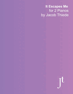 It Escapes Me for 2 Pianos: Full bound score for performance, study, and review