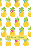 IVF Tracker and Planner: Fertility Cycle Tracker - Appointment and Medication Tracker - Weekly Planner - Dot Grid Pages - 6" x 9" - Pineapples Design