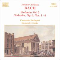J.C. Bach: Sinfonias, Vol. 2 - Op. 6 - Camerata Budapest; Hanspeter Gmur (conductor)