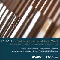 J.S. Bach: Erhalt uns, Herr, bei deinem Wort; Cantata BWV 126 & 79; Missa brevis in G BWV 236 - Benedikt Kristjnsson (tenor); Benno Schachtner (alto); Dorothee Mields (soprano); Gaechinger Cantorey; Tobias Berndt (bass);...